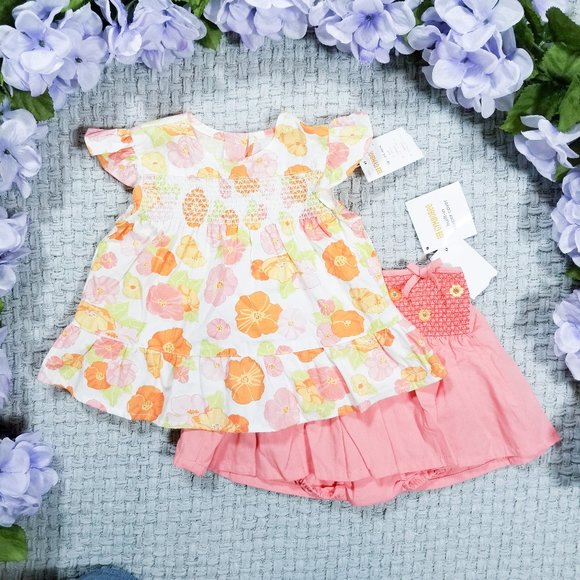 Gymboree Other - Gymboree orange/white floral Summer outfit